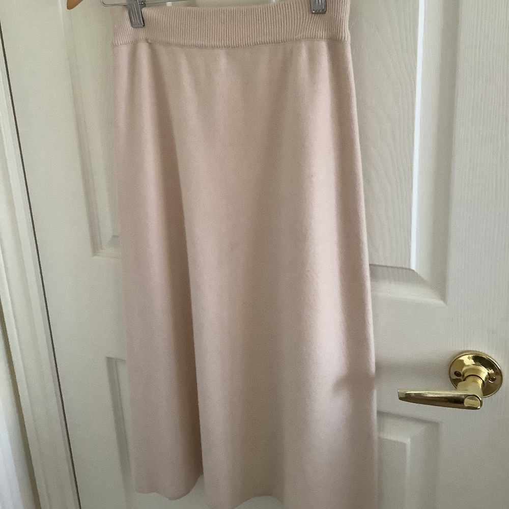 Sweater skirt.  Cream midi in large. Worn once.